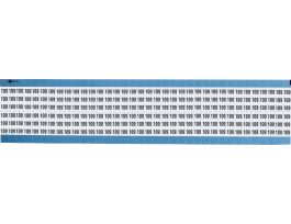 Numerical Wire Markers Perm Adhesive Vinyl 0.75in H Legend: 109, 1250 Total