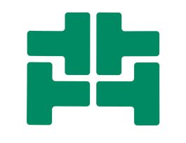 ToughStripe® Floor Marking Tape T-Shaped  Marks -  Polyester, Solid Color, Green, 2" x 5"