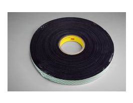 3M™ Double Coated Urethane Foam Tape 4052, Black, 3/4 in x 72 yd, 31 mil, 12 rolls per case