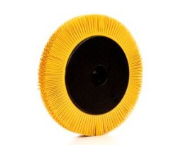 Scotch-Brite™ Radial Bristle Brush, 8 in x 1 in x 1-1/4 in 80 with Flange, 2 ea/Case