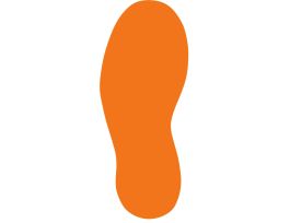 Aisle Marking Tape Footprint - Adhesive Vinyl, Solid Color, Orange, 12"