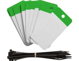 Self-Laminating Blank Tags Polyester 4 in H x 2 in W Green 25/PK