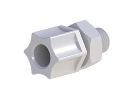 Fitting, Polypropylene, Straight, Compression to Threaded Adapter, 1/2" OD Tubing x 1/4" NPT(M); 1/EA