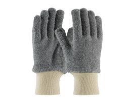 Terry Cloth Seamless Gloves, Loop-Out, 18 oz., KW, Gry., SM