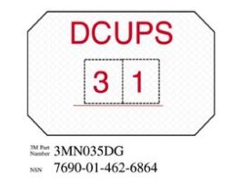 3M™ Diamond Grade™ Damage Control Sign 3MN035DG, "DCUPS", 8 in x 12 in, 10/Pkg