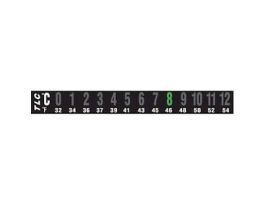 Reversible 13-Point Horizontal Temperature Label, 48-60C/118-140F; 10/Pk