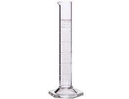 Graduated Cylinder, Glass, Hexagonal Base, 25 mL, 1/pk