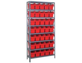 12IN X 36IN X 75IN 35 RED 8IN BINS
