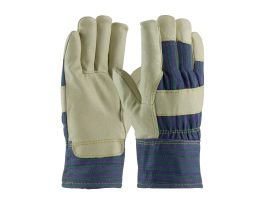 Top Grain Pigskin, Thinsulate Lining, Bl./Grn. Fabric Back, SC, MD