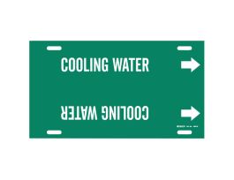 Cooling Water Pipe Marker, 10" H x 32" W, Fits Pipes 10" Dia. Thru 15" Dia.
