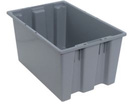 23.5INX15.5INX12IN STACK NEST TOTE GRAY