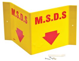 VMSDS Sign, 8" H x 14.5" W x .035" D, Plastic