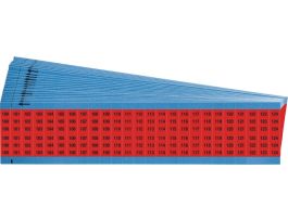 Consecutive Numbers  Wire Markers Vinyl Cloth, 100 to 124 White on Red 625 Total