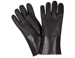 GLOVES SUPPORTED/DIPPED PVC BLACK L DZ