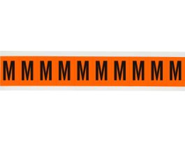 Outdoor Vinyl 2 in Black on Orange Letters M Card of 10 Labels
