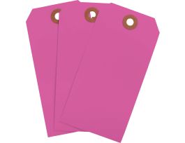 Blank Write-On Tags, 4.75" H x 2.375" W, Cardstock, Fluorescent Pink 1000/PK