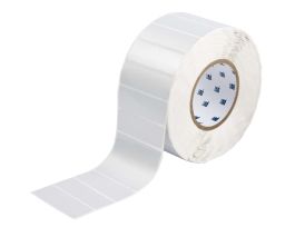 Metallized Polyester with 2 mil Adhesive Labels 1 in H x 3 in W Silver 3000/RL