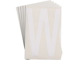 ToughStripe® Floor Marking Polyester 8 in Label Letter W White 20/PK