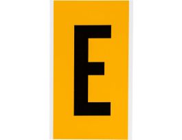 Outdoor Vinyl 6 in Black on Yellow Letters E Card