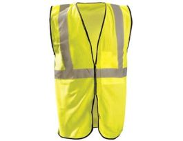 Reflective Mesh Safety Vest with Pocket and 2" Silver Reflective Tape, Hi-Viz Yellow, Class 2; 2X/3X-Large