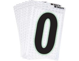 Glow in the Dark 2 in Black, Green Glow on Silver Letter O 10/PK