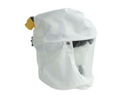 Primair 100 Series Hood with bibbed, Tychem QC hood with collar and adjustable headgear