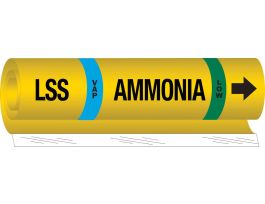 LSS VAP AMMONIA LOW Pipe Marker, 26" H x 12" W, Fits Pipes 2.5" Dia. Thru 7.875" Dia.