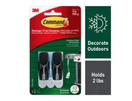 Command™ Outdoor Stainless Steel Wire Hooks 17065S-AWES