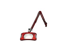 LED Illuminated Magnifier, Red, 7.5" x 5.25" rectangular lens, 100-240 VAC