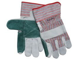 GLOVES LEATHER DOUBLE PALM DZ 1PR