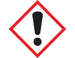 GHS Pictogram Labels, Exclamation Mark Pictogram, 1" x 1", Adhesive Poly Vinyl, Roll