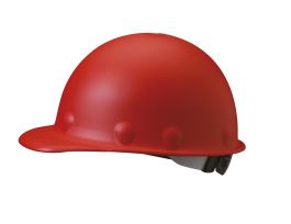 Roughneck P2 Hard Hat, Fiberglass, Ratchet Headband, 8 Pt. Ratchet Suspension, Red