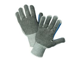 West Chester 7 Gauge Cotton/Poly String Knit, PVC Dots, Double Sided , LG