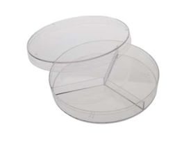 Triple Compartment Sterile Petri Dishes, 100 x 15 mm; 500/cs