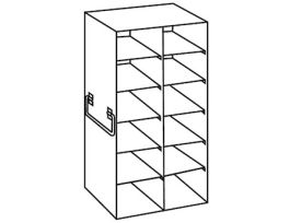 Upright Freezer Rack for Standard 2" Boxes, 2 x 6 Array