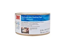 3M™ Deck and Joist Flashing Tape 8047, Translucent, 3 in x 75 ft, 12 Rolls/Case, Solid Liner