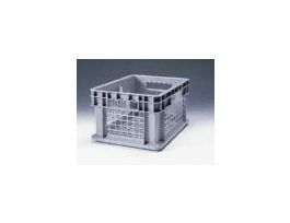 Mesh-Walled Storage Container, HDPE, Stackable, 16 x 12 x 8"