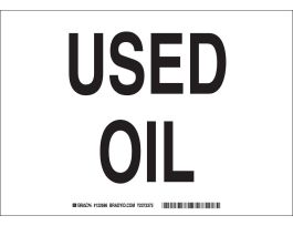 Used Oil Sign, 7" H x 10", Polyester