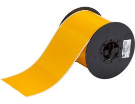 All Weather Permanent Adhesive Vinyl Label Tape for B30 Printers - 4" Yellow