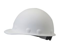 Roughneck P2 Hard Hat, Fiberglass, Ratchet Headband, 8 Pt. Ratchet Suspension, White