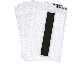 Glow in the Dark 2 in Black, Green Glow on Silver Letter I 10/PK