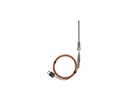 Type-J Pipe-ftg Probe SS Handle Mini-Connector, 12" L .188" Dia Grounded 6ft Cable