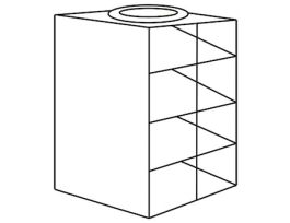 Vertical/Chest Freezer Rack for Standard 3.75" High Boxes, 4 box capacity