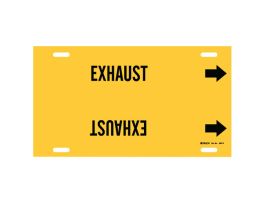 EXHAUST Pipe Marker, 8" H x 16" W, Fits Pipes 6" Dia. Thru 7.875" Dia.