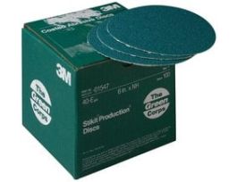 3M™ Green Corps™ Stikit™ Production™ Disc, 01547, 6 in, 40 grit, 100 discs per carton, 5 cartons per case