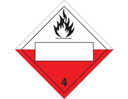 4 Sign, 10.75" H x 10.75" W x 0.1" D, Fiberglass