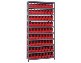 18IN X 36IN X 75IN 72 RED BINS 6FT BIN