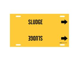 Sludge Pipe Marker, 8" H x 16" W, Fits Pipes 6" Dia. Thru 7.875" Dia.