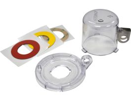 Clear Push Button Lockout, Medium Base + Medium Cover, Button 22 mm