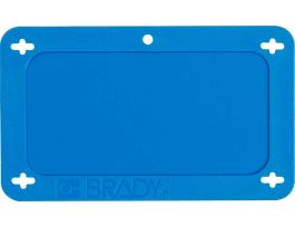 Blank Valve Tags Plastic 2.2 in H x 3.7 in W Blue